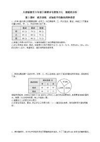 人教版数学八年级下册期末专题复习七　数据的分析第3课时  提升训练  求加权平均数的四种类型