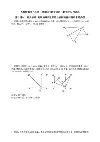 人教版数学八年级下册期末专题复习四　特殊平行四边形第2课时  提升训练 利用特殊四边形的性质解折叠问题的常见类型