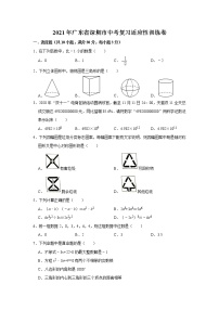 2021年广东省深圳市中考复习适应性训练卷    含答案