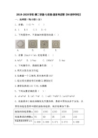 2019-2020年度第二学期-七年级-数学科目-期末考试试卷【某86中】