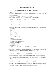 九年级上册22.3 实际问题与二次函数课后测评