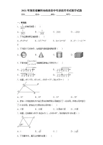 2021年湖北省襄阳市南漳县中考适应性考试数学试题（word版 含答案）
