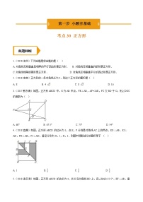 考点30 正方形—2021年《三步冲刺中考•数学》(全国通用)之第1步小题夯基础(原卷+解析)