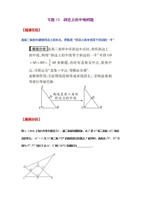 专题13  斜边上的中线问题-2021年中考数学二轮复习经典问题专题训练