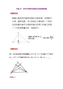 专题28  角平分线和高线的夹角模型问题-2021年中考数学二轮复习经典问题专题训练