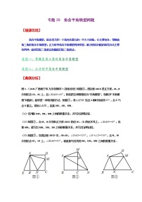 专题20  角含半角模型问题-2021年中考数学二轮复习经典问题专题训练