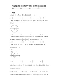 河南省新蔡县2021届九年级第一次模拟考试数学试题（word版 含答案）