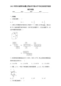 2021年四川省资阳市雁江区初中学业水平考试及适应性检测数学试题（word版 含答案）