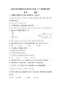 2018年春学期海南省澄迈县白莲中学八年级（下）期末数学试卷（解析版）