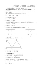 沪科版数学七年级下册期末综合测评卷(三)