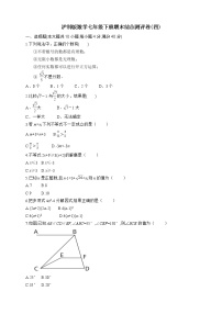 沪科版数学七年级下册期末综合测评卷(四)