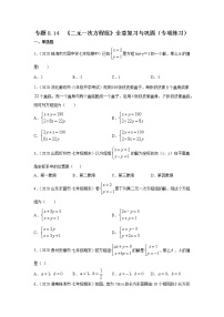 人教版七年级下册第八章 二元一次方程组综合与测试导学案