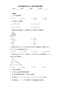 四川省遂宁市2021年中考数学真题（word版 含答案）