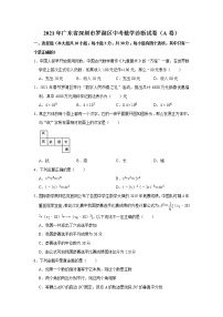 2021年广东省深圳市罗湖区中考数学诊断试卷（a卷）（word版 无答案）