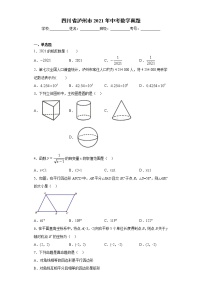 四川省泸州市2021年中考数学真题（word版 含答案）