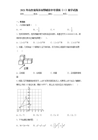 2021年山东省菏泽市鄄城县中考模拟（一）数学试题（word版 含答案）