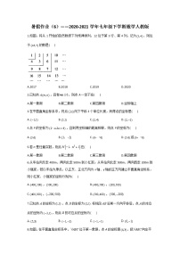 暑假作业（6）——2020-2021学年七年级下学期数学人教版