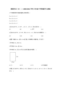 暑假作业（4）__2020-2021学年八年级下学期数学人教版