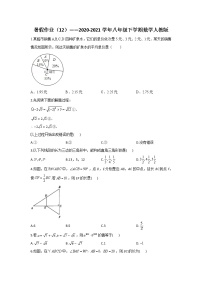 暑假作业（12）——2020-2021学年八年级下学期数学人教版