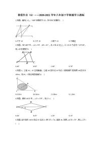 暑假作业（6）——2020-2021学年八年级下学期数学人教版