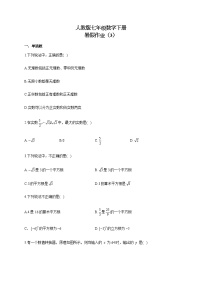 人教版七年级数学下册 暑假作业（3）