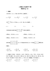 人教版七年级数学下册 暑假作业（8）