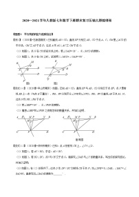 2020—2021学年人教版七年数学下册期末复习压轴大题梳理卷（Word版原卷+解析版）