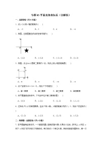 人教版2020-2021学年七年级数学下册期末复习知识点专练平面直角坐标系知识点专练（含解析）