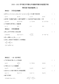 专题03  人教版2020-2021学年下学期七年级数学期末复习知识梳理（三）