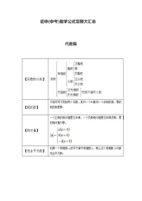 初中(中考)数学公式定理大汇总