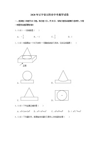 2020年辽宁省辽阳市中考数学试卷（WORD版无答案）