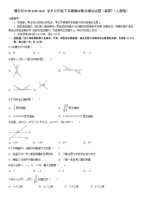 湖北省荆州市2020-2021学年七年级下学期期末数学模拟试题（二）（word版 无答案）