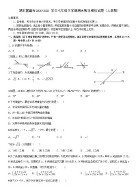 湖北省宜昌市2020-2021学年七年级下册期末数学模拟试题（word版 无答案）