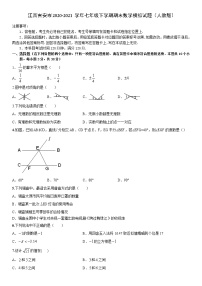 江西省吉安市2020-2021学年七年级下册期末数学模拟试题（word版 无答案）