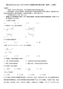 湖北省武汉市2020-2021学年七年级下册期末数学模拟试题（一）（word版 无答案）