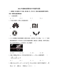 2021年湖南省邵阳市中考数学真题 （word版 含答案）
