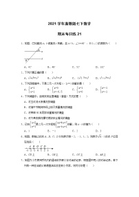 2020--2021学年浙教版七年级下册数学期末每日练21（word版 含答案）