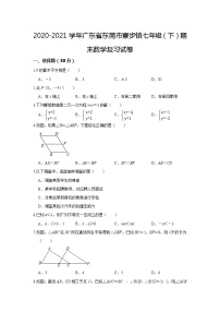 2020-2021学年广东省东莞市寮步镇七年级下学期 期末数学复习试卷 （word版 含答案）