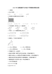 2021年人教版数学七年级下学期期末模拟试卷三（含答案）