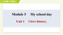 初中英语外研版 (新标准)七年级上册Module 5 My school dayUnit 1 I love history.习题ppt课件