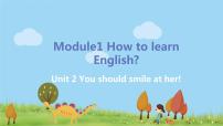 初中英语外研版 (新标准)八年级上册Unit 2  You should smile at her.背景图ppt课件