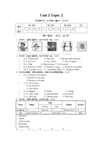 初中仁爱科普版Topic 2 What sweet music!习题