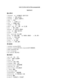 2020-2021学年Unit 12 Life is full of the unexpected综合与测试学案及答案