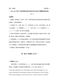 2020-2021学年广东省深圳市龙华区民治中学九年级上学期期中英语试卷