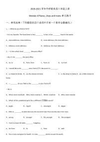 英语八年级上册Module 4 Planes, ships and trains .综合与测试综合训练题