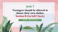 人教新目标 (Go for it) 版九年级全册Unit 7 Teenagers should be allowed to choose their own clothes.Section B获奖课件