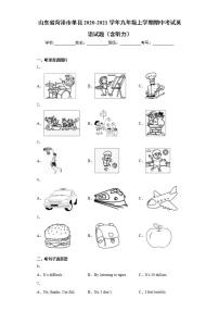 山东省菏泽市单县2020-2021学年九年级上学期期中考试英语试题(word版含答案)