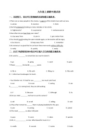 牛津版（深圳·广州）初中英语九年级上册期中测试卷