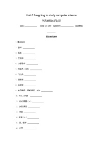 初中人教新目标 (Go for it) 版Unit 6 I’m going to study computer science.综合与测试一课一练