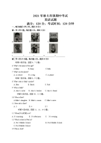 湖北省武汉市武昌区2021-2022学年七年级上学期期中考试英语试题（word版含答案）